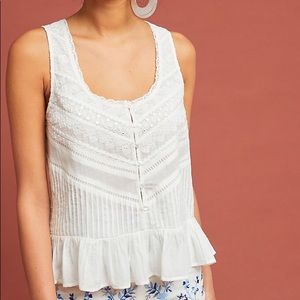 Anthropologie Atwater Peplum Tank